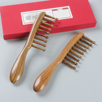 Black & Green Sandalwood 2 in 1 Comb.