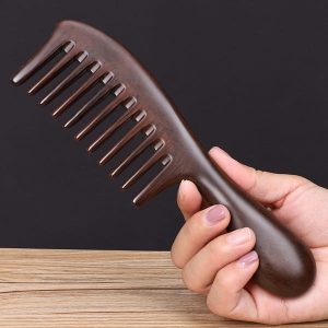Ebony Black Sandalwood Comb.