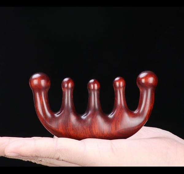 Horn rosewood five-ball comb