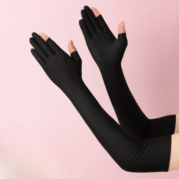 Two Finger Cut Long Gloves