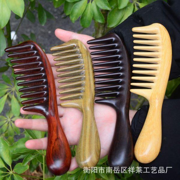 Wide Tooth Ebony Wooden Comb