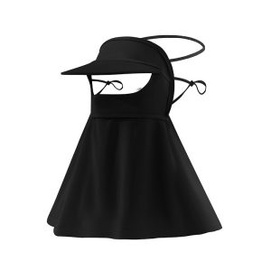 Full face sun protection mask with cap.