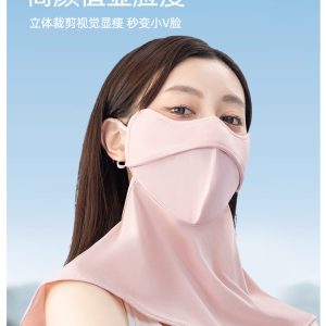 New Ice Silk Sunscreen Mask Fishbone Support.