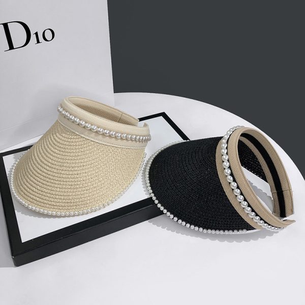 Pearl Empty Top Hat Korean Style For Summer