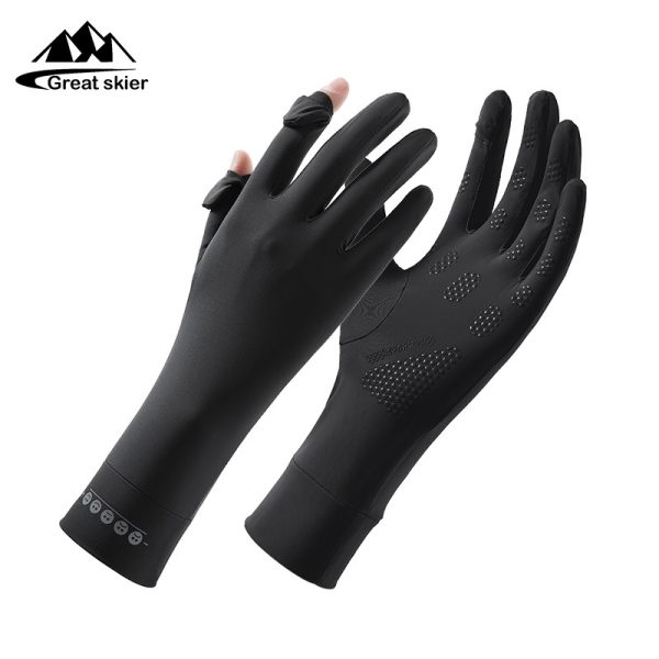 UPF 50+ Cap Style Smiley Sunscreen Gloves