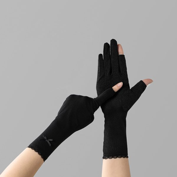 Mid-Length Two Finger Cut Cotton Gloves
