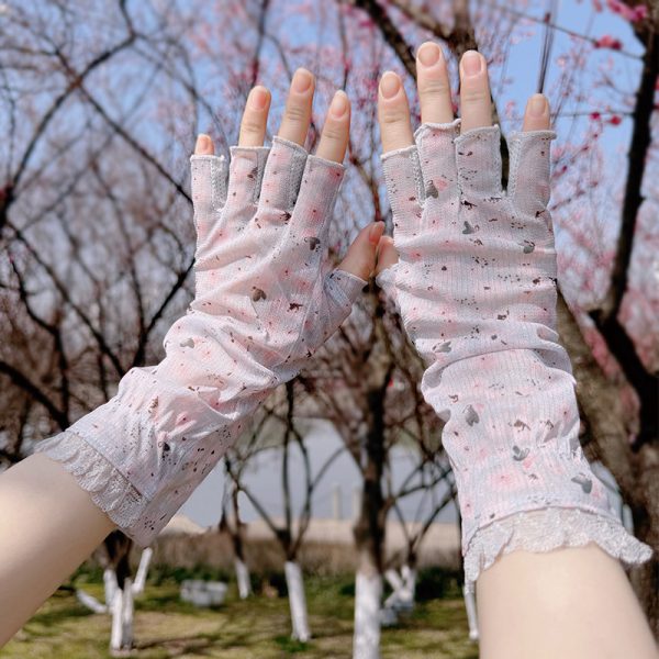 Fresh Style Floral Sunscreen Gloves